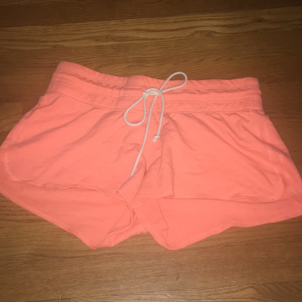 peachish orange shorts